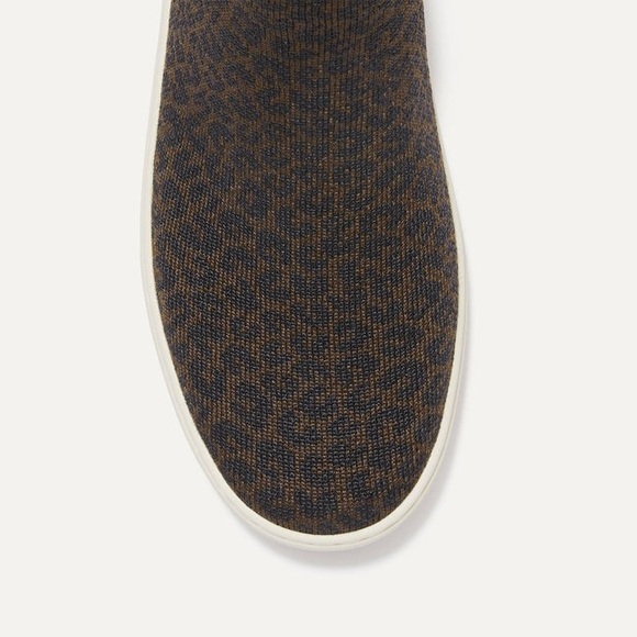 NEW Rothy's Chelsea Sneaker in Espresso Dot Leopard Print Shoe 6.5 boot - Picture 4 of 8